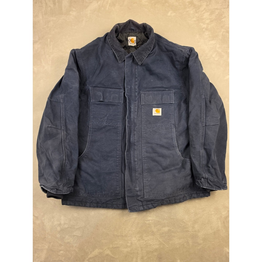 Carhartt Traditional Arctic Coat Mens XL Navy C03 DNY Lined Duck Canvas Jacket